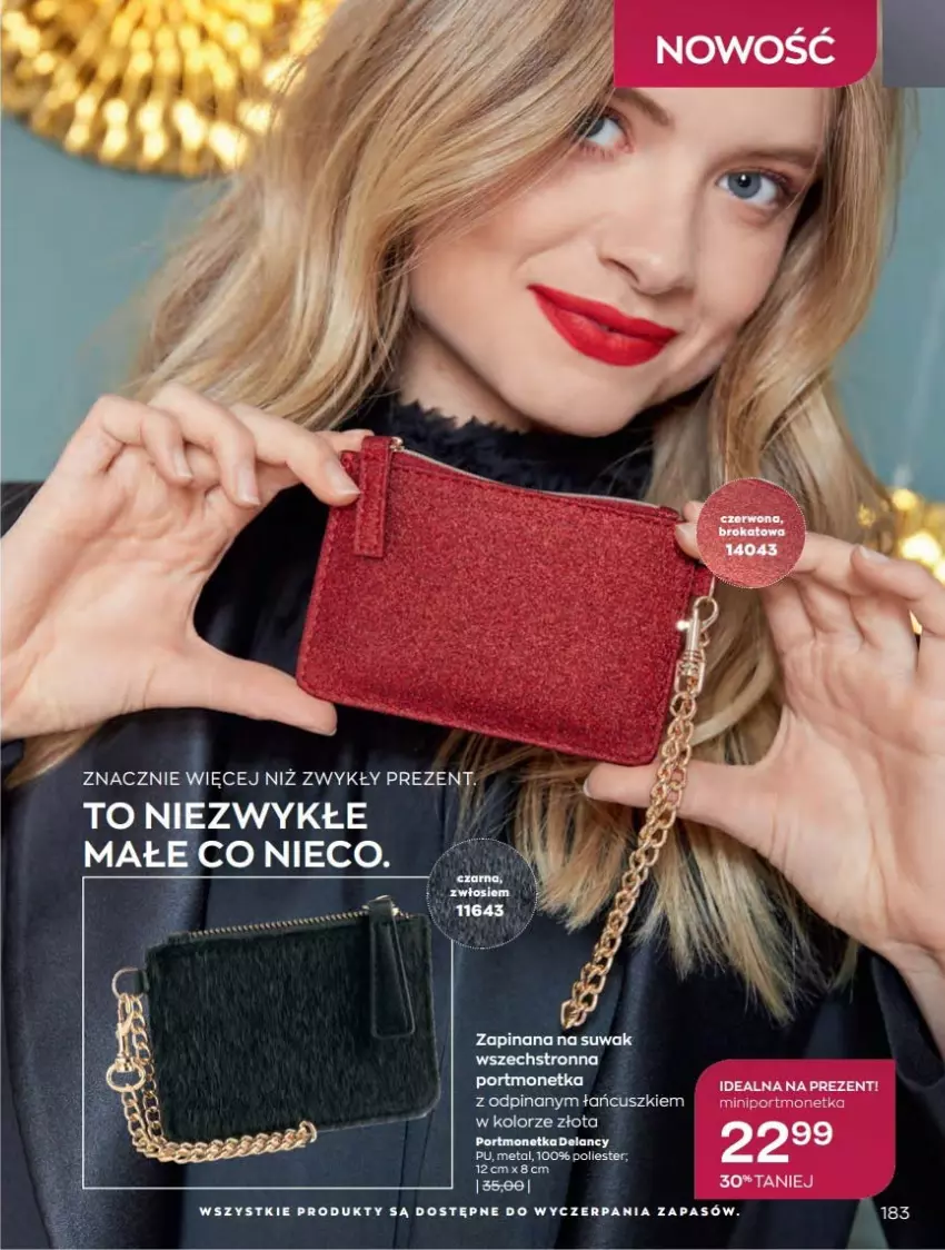 Gazetka promocyjna Avon - Katalog Avon 12/2021 kampania grudzień - ważna 01.12 do 31.12.2021 - strona 183 - produkty: Por, Portmonetka