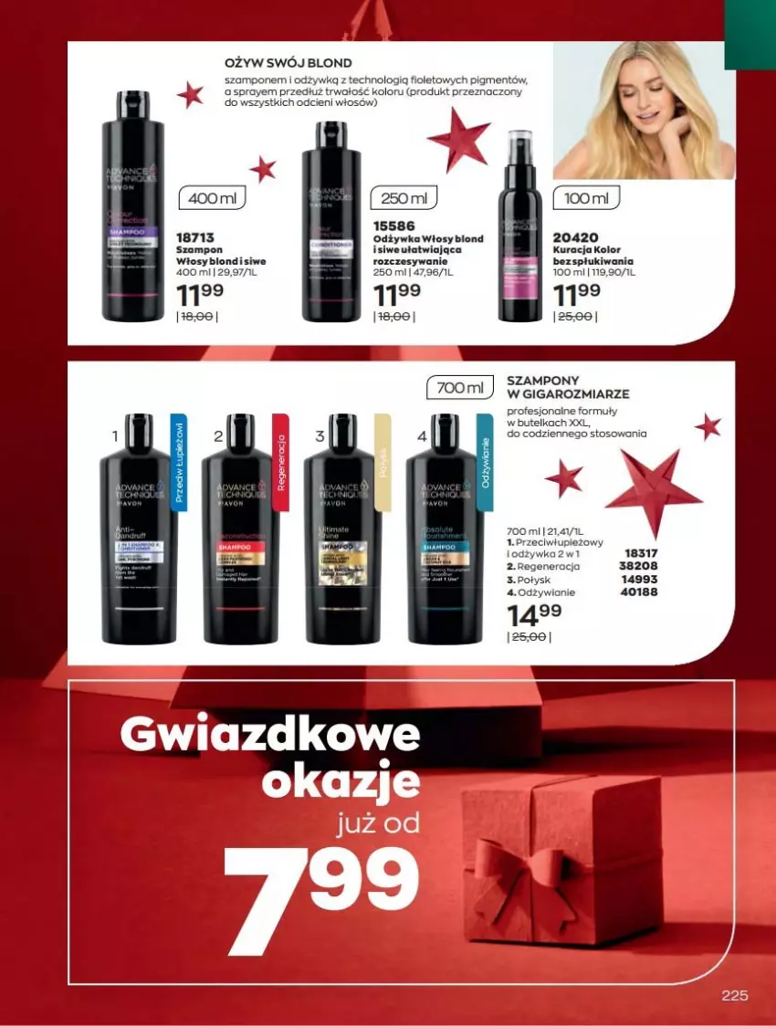 Gazetka promocyjna Avon - Katalog Avon 12/2021 kampania grudzień - ważna 01.12 do 31.12.2021 - strona 225 - produkty: Odżywka, Szampon