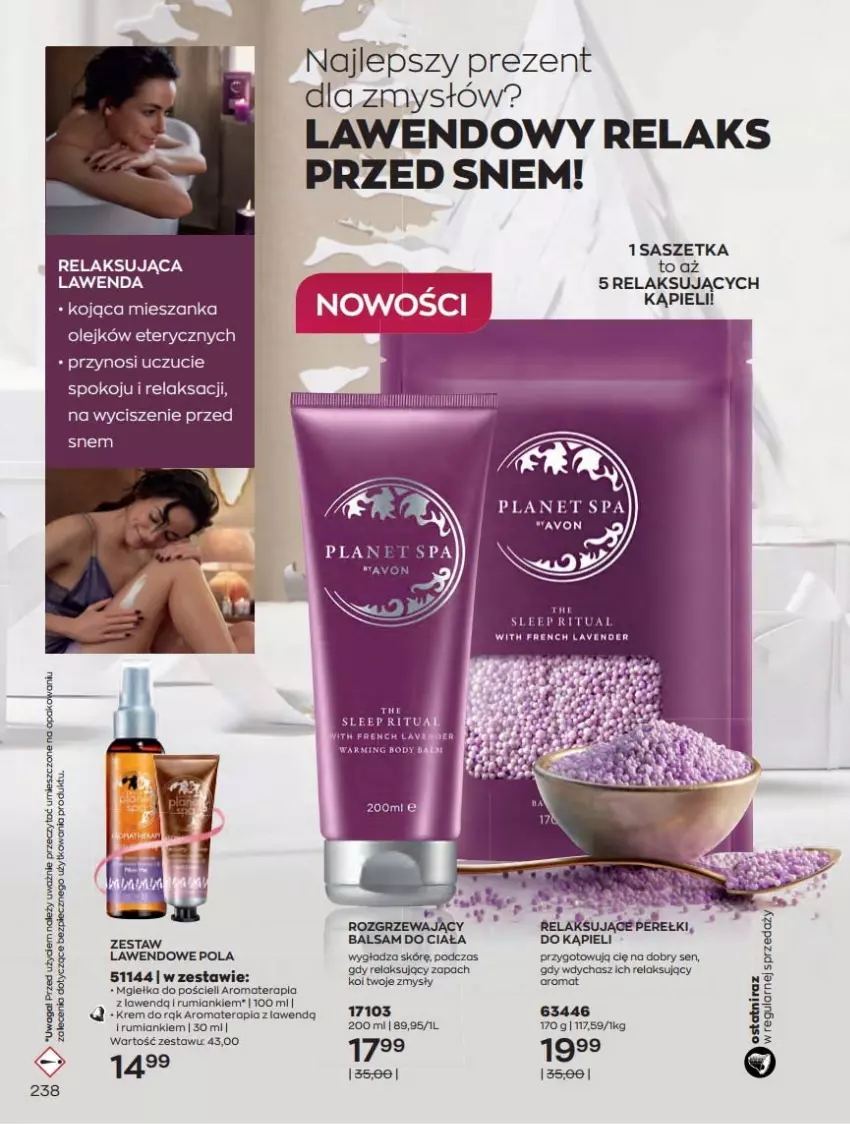 Gazetka promocyjna Avon - Katalog Avon 12/2021 kampania grudzień - ważna 01.12 do 31.12.2021 - strona 238 - produkty: Olej, Planet spa, Pościel, Rum, Tera