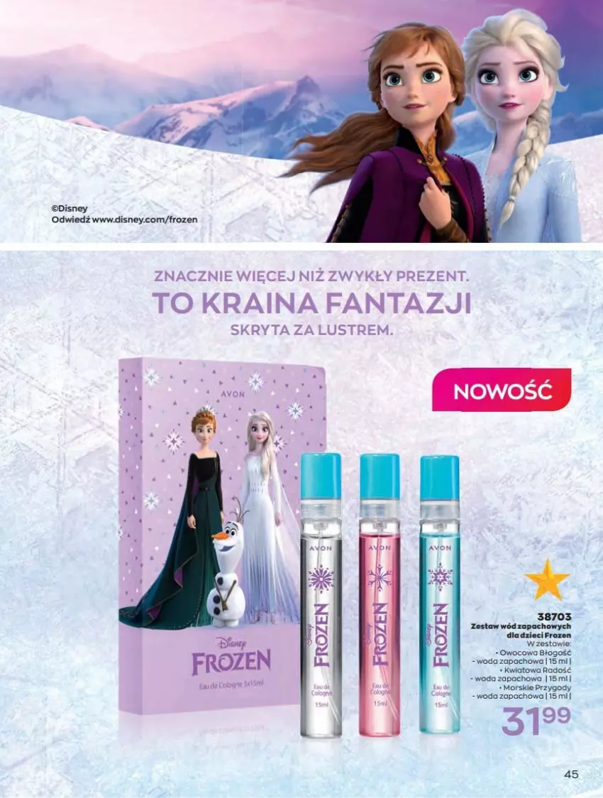 Gazetka promocyjna Avon - Katalog Avon 12/2021 kampania grudzień - ważna 01.12 do 31.12.2021 - strona 45 - produkty: Cif, Disney, Dzieci, Fa, Fanta, Frozen, Woda