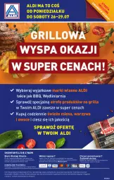 Gazetka promocyjna Aldi - Artykuły przemysłowe i tekstylia - Gazetka - ważna od 29.07 do 29.07.2023 - strona 14 - produkty: Warzywa, Por, O nas, Owoce, Biuro, Grill, Fa