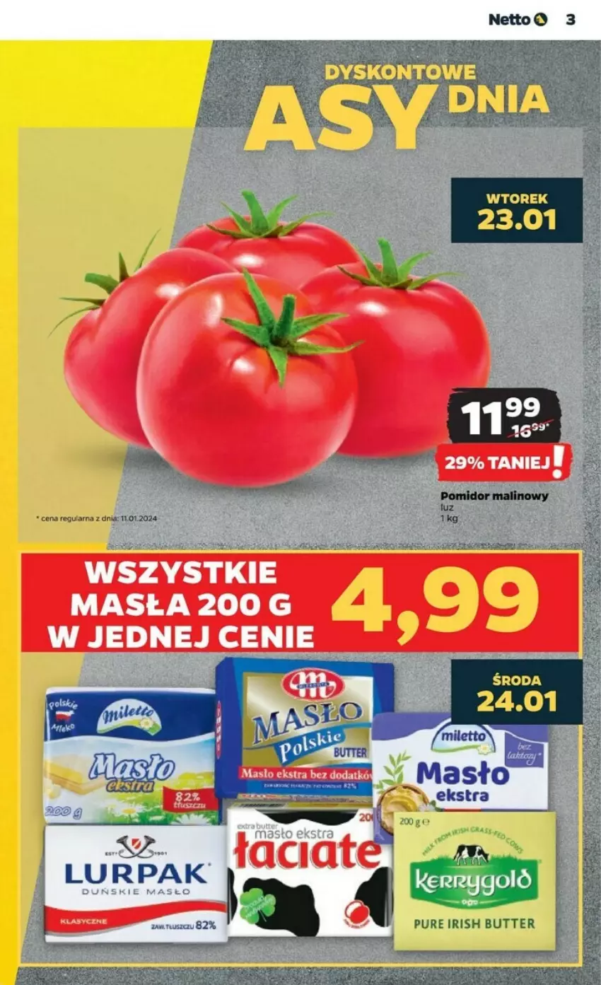 Gazetka promocyjna Netto - ważna 22.01 do 28.01.2024 - strona 19 - produkty: Fa, Lurpak, Masło, Pomidor malinowy, Pur