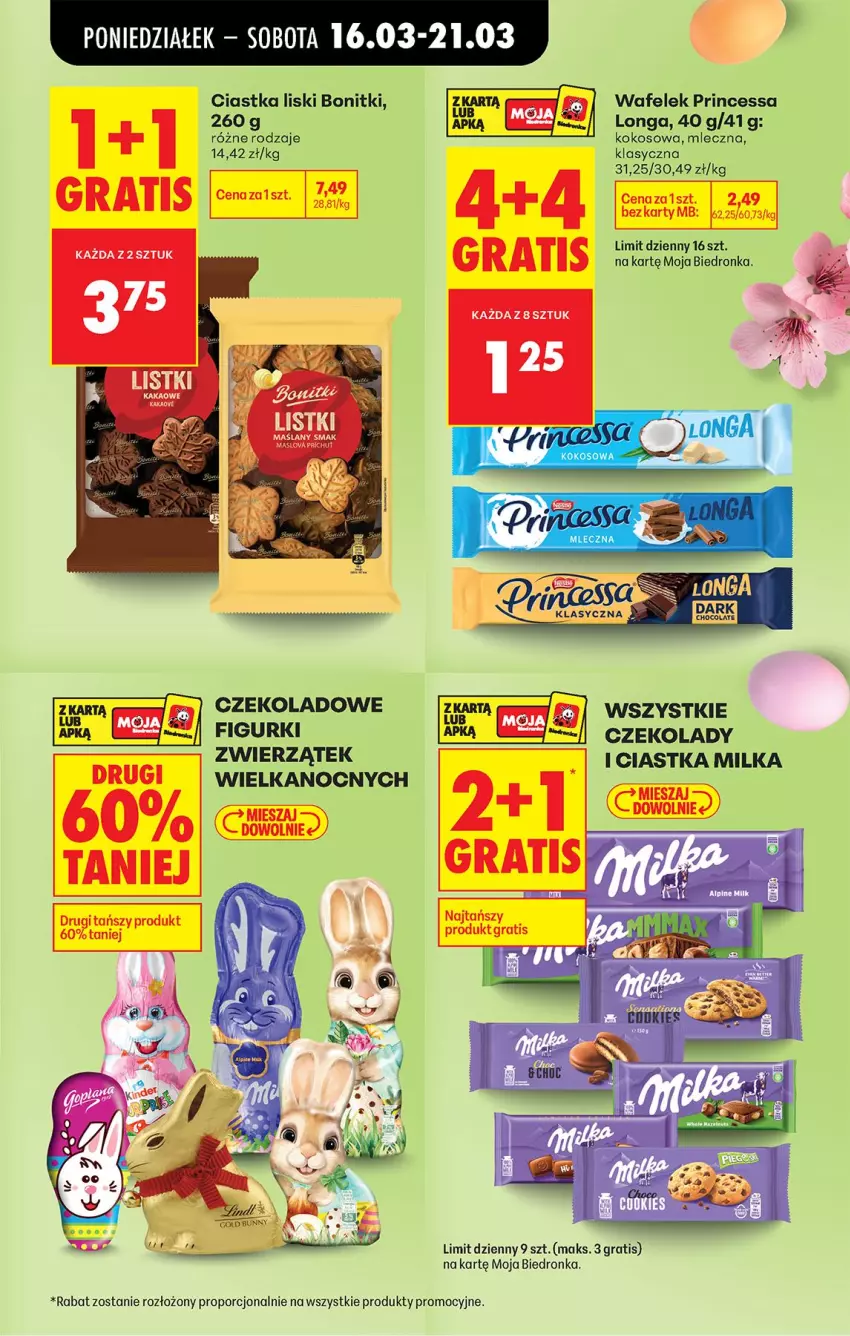 Gazetka promocyjna Biedronka - Od Poniedziałku - ważna 16.03 do 21.03.2026 - strona 13 - produkty: Bonitki, Ciastka, Gra, Kokos, Milka, Por, Princessa, Wafelek