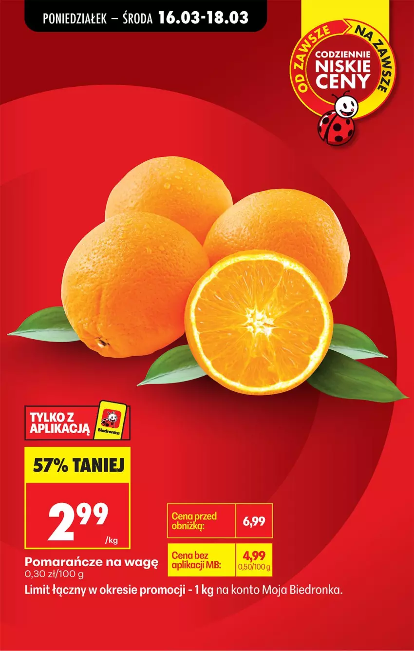 Gazetka promocyjna Biedronka - Od Poniedziałku - ważna 16.03 do 21.03.2026 - strona 25 - produkty: Pomarańcze