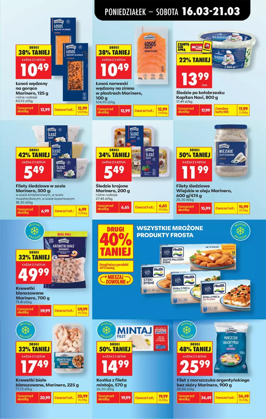 Gazetka promocyjna Biedronka - Od Poniedziałku - ważna 16.03 do 21.03.2026 - strona 41 - produkty: Frosta, Krewetki, Mintaj, Mus, Olej, Piec, Rum, Ryba, Sos