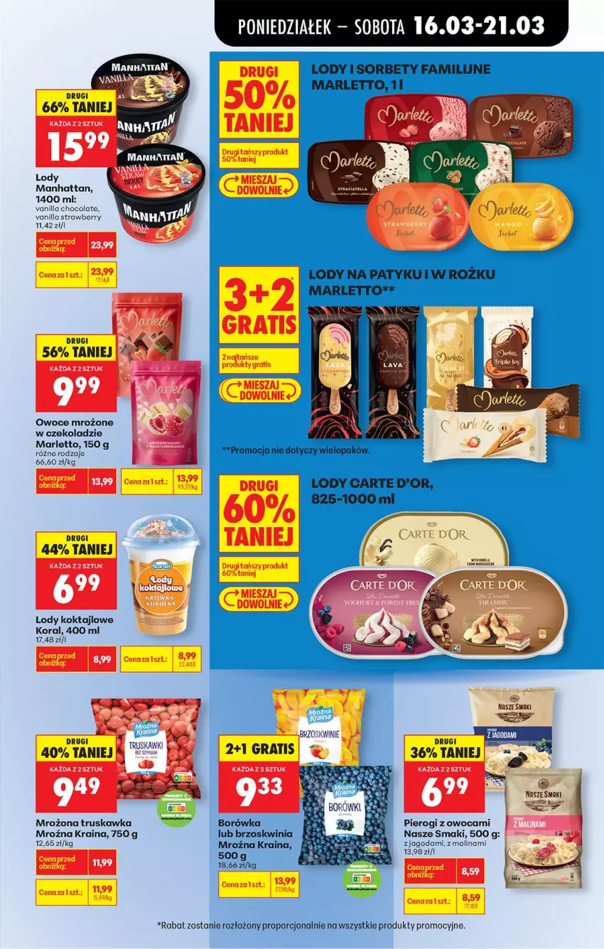 Gazetka promocyjna Biedronka - Od Poniedziałku - ważna 16.03 do 21.03.2026 - strona 47 - produkty: Lody, Owoce, Pierogi, Por