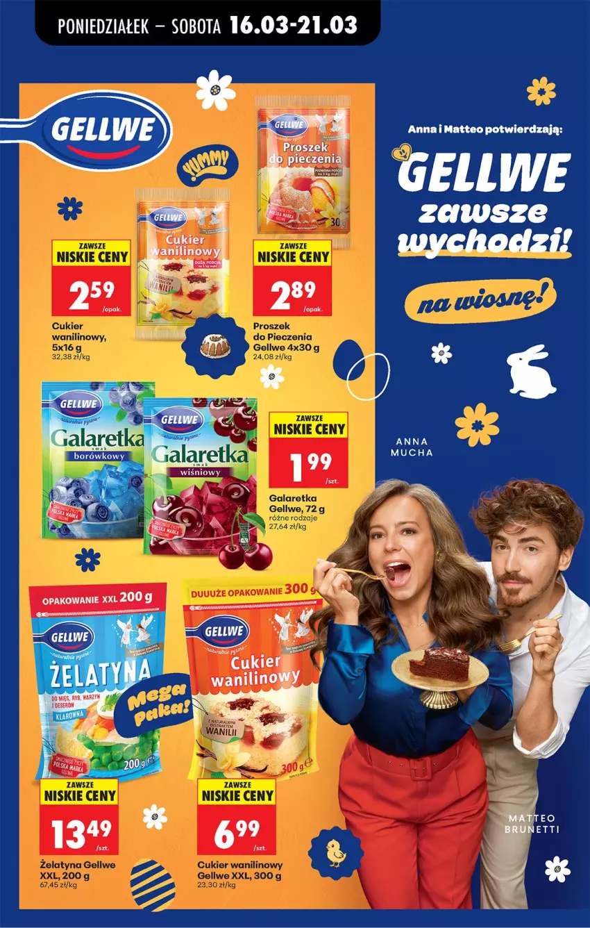 Gazetka promocyjna Biedronka - Od Poniedziałku - ważna 16.03 do 21.03.2026 - strona 80 - produkty: Cukier, Cukier wanilinowy, Gala, Galaretka, Piec, Proszek do pieczenia
