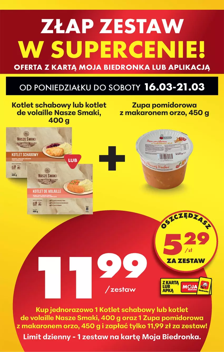 Gazetka promocyjna Biedronka - Od Poniedziałku - ważna 16.03 do 21.03.2026 - strona 85 - produkty: Kotlet, Makaron, Zupa, Zupa pomidorowa