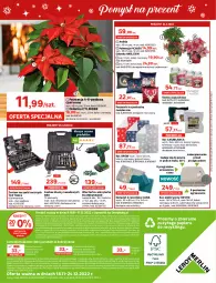 Gazetka promocyjna Leroy Merlin - Gazetka Leroy Merlin - Gazetka - ważna od 24.12 do 24.12.2022 - strona 24 - produkty: Piec, Top, Sok, Ser, Koc, Gra, Papier, Poinsecja, Granat, Kosz, Tarka, Wkręt, Ręcznik, Zestaw kluczy nasadowych, Wkrętarka, Bateria, Zestaw kluczy, Zestaw narzędzi, Pokrywa, Sprzedawcy, Osłonka, Fa