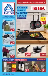Gazetka promocyjna Aldi - Artykuły przemysłowe i tekstylia - Gazetka - ważna od 04.10 do 04.10.2025 - strona 1 - produkty: Top, Gra, Buty, Kosz, Koszula, LANA, Tefal, Znicz, Patelnia, Piżama, Fa