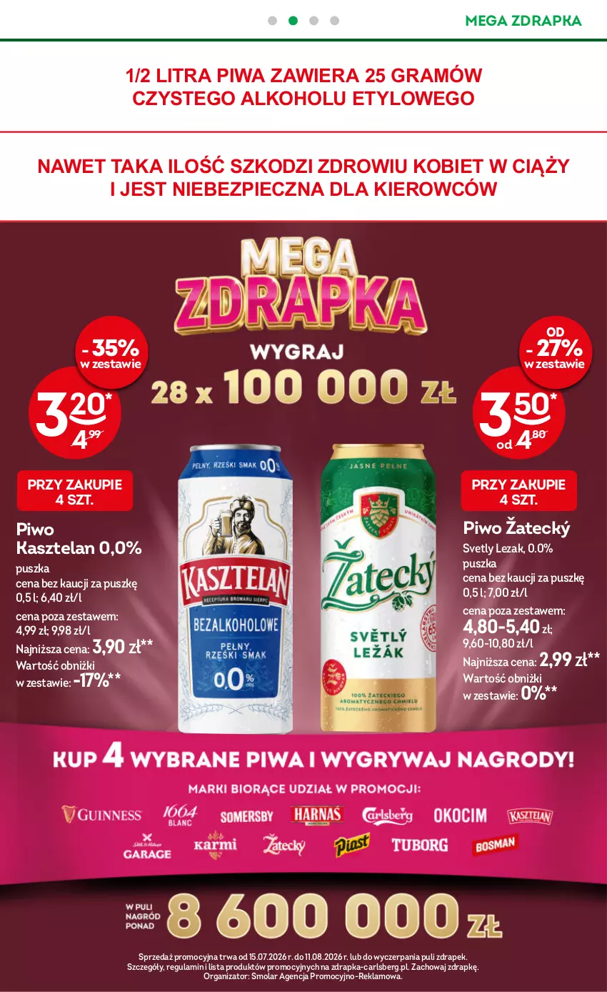 Gazetka promocyjna Żabka - gazetka-promocyjna-29-30-2026 - ważna 15.07 do 28.07.2026 - strona 17 - produkty: Carlsberg, Gra, Kasztelan, Mola, Piec, Piwa, Piwo
