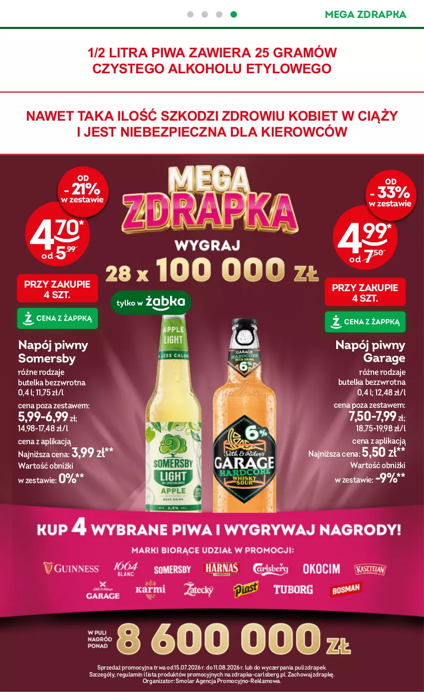 Gazetka promocyjna Żabka - gazetka-promocyjna-29-30-2026 - ważna 15.07 do 28.07.2026 - strona 19 - produkty: Carlsberg, Gra, Mola, Napój, Piec, Piwa, Somersby