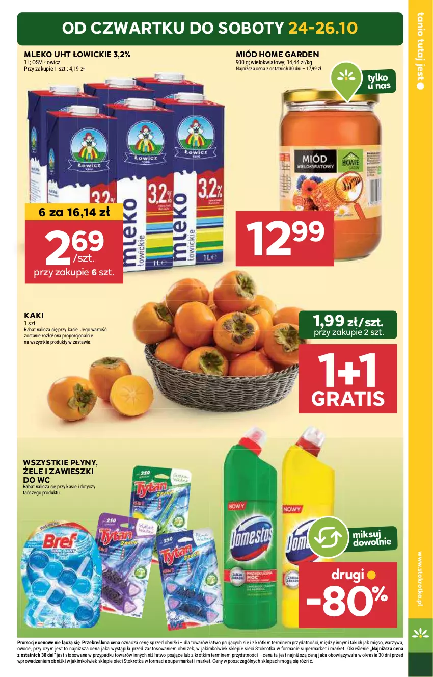 Gazetka promocyjna Stokrotka - Supermarket Opole/Radom - ważna 24.10 do 29.10.2024 - strona 3 - produkty: Gra, Kaki, Mięso, Miód, Mleko, Owoce, Por, Warzywa, Zawieszki