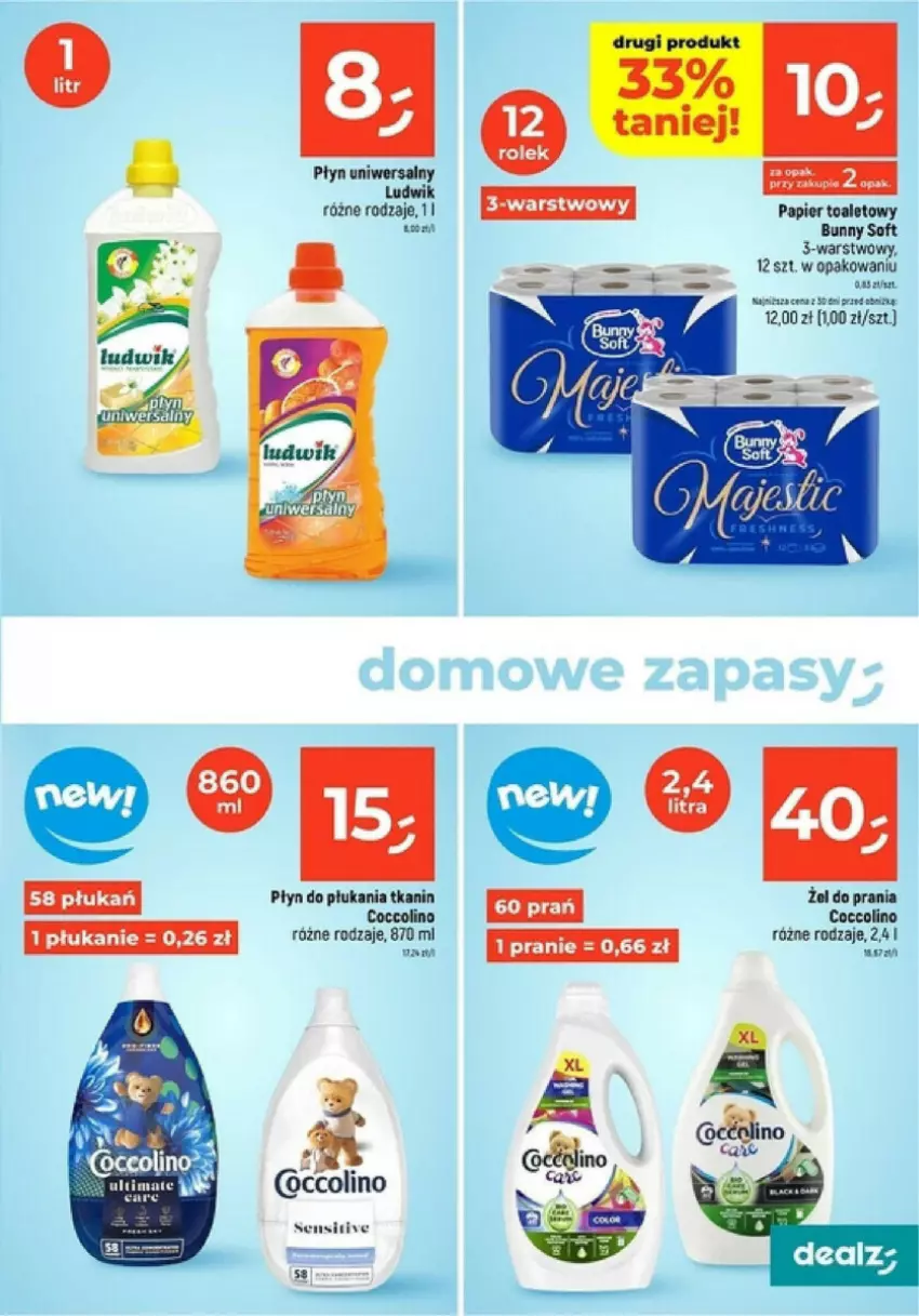 Gazetka promocyjna Dealz - ważna 04.07 do 10.07.2024 - strona 2 - produkty: Coccolino, Ludwik, Papier, Papier toaletowy, Płyn do płukania