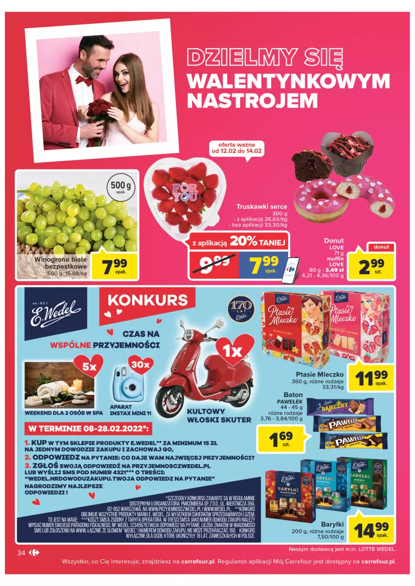 Gazetka promocyjna Carrefour - Gazetka Carrefour Zyskoteka - ważna 08.02 do 14.02.2022 - strona 34 - produkty: Baryłki, Cukier, E. Wedel, Kosz