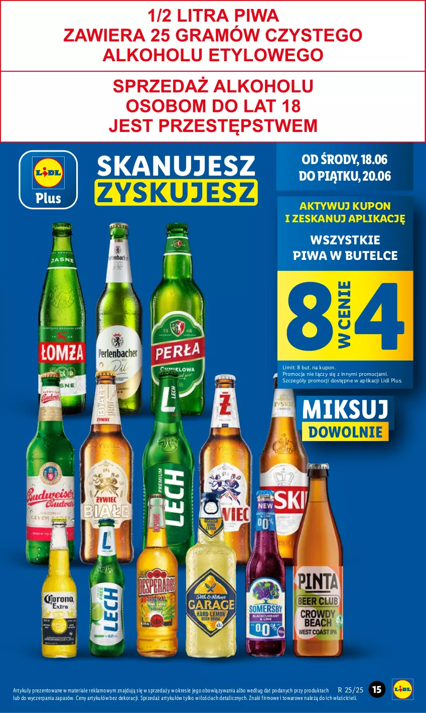 Gazetka promocyjna Lidl - GAZETKA - ważna 16.06 do 18.06.2025 - strona 15 - produkty: Piwa
