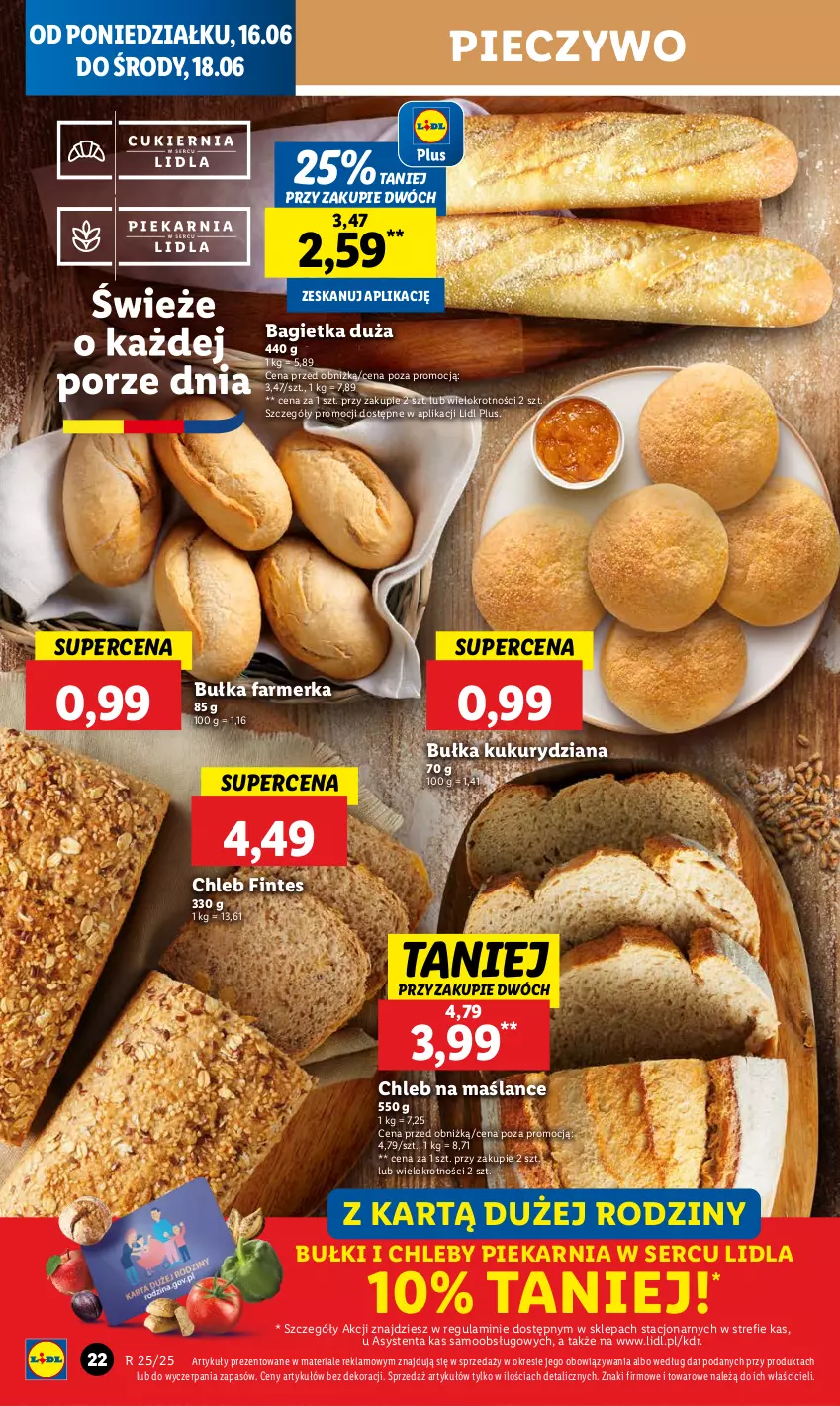 Gazetka promocyjna Lidl - GAZETKA - ważna 16.06 do 18.06.2025 - strona 26 - produkty: Bagietka, Bułka, Chleb, Fa, Piec, Pieczywo, Por, Ser