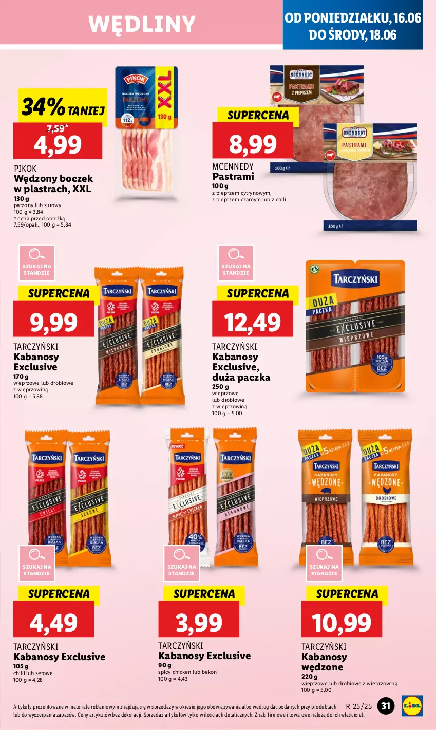 Gazetka promocyjna Lidl - GAZETKA - ważna 16.06 do 18.06.2025 - strona 35 - produkty: Beko, Boczek, Kabanos, Pieprz, PIKOK, Ser, Tarczyński