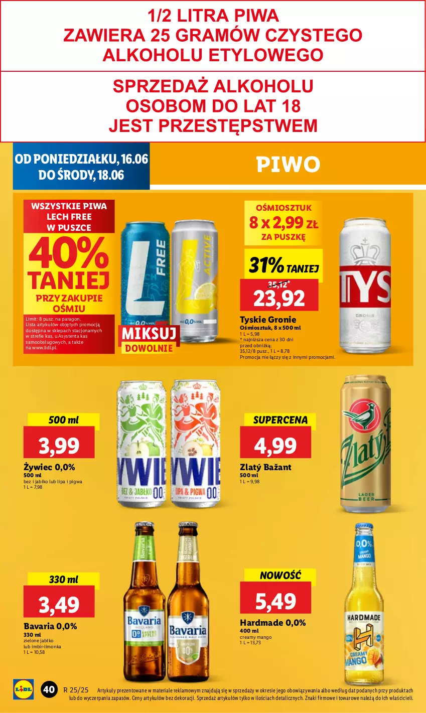 Gazetka promocyjna Lidl - GAZETKA - ważna 16.06 do 18.06.2025 - strona 48 - produkty: Imbir, Limonka, Mango, Piwa, Piwo, Tyskie
