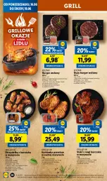 Gazetka promocyjna Lidl - GAZETKA - Gazetka - ważna od 18.06 do 18.06.2025 - strona 30 - produkty: Kurczak, Stek, Burger, Skrzydełka z kurczaka, Grill
