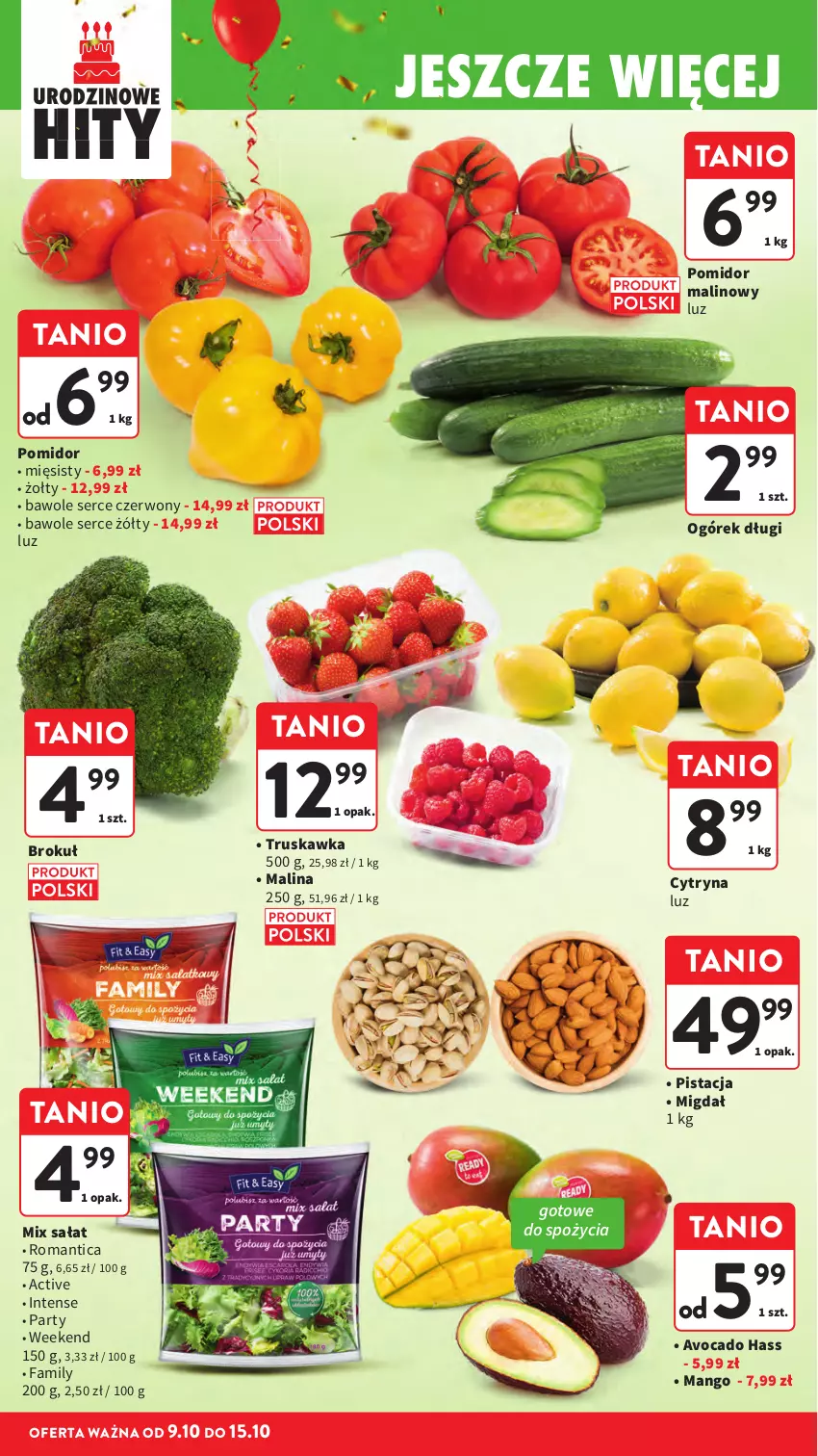 Gazetka promocyjna Intermarche - Gazetka promocyjna - ważna 09.10 do 15.10.2025 - strona 22 - produkty: Avocado, Fa, Mango, Ogórek, Pomidor malinowy, Sałat, Ser