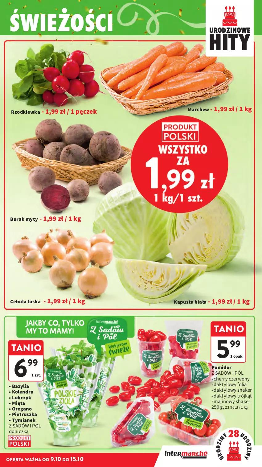 Gazetka promocyjna Intermarche - Gazetka promocyjna - ważna 09.10 do 15.10.2025 - strona 23 - produkty: Bazyl, Bazylia, Cebula, Kolendra, Mięta, Pietruszka, Rzodkiewka