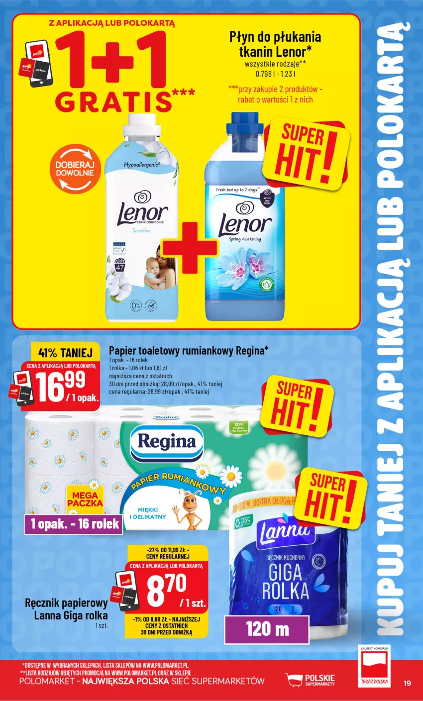 Gazetka promocyjna PoloMarket - Oferta z Polokarta - ważna 07.10 do 13.10.2026 - strona 19 - produkty: Fa, Gin, Lenor, Papier, Papier toaletowy, Płyn do płukania, Ręcznik, Rum, Tera