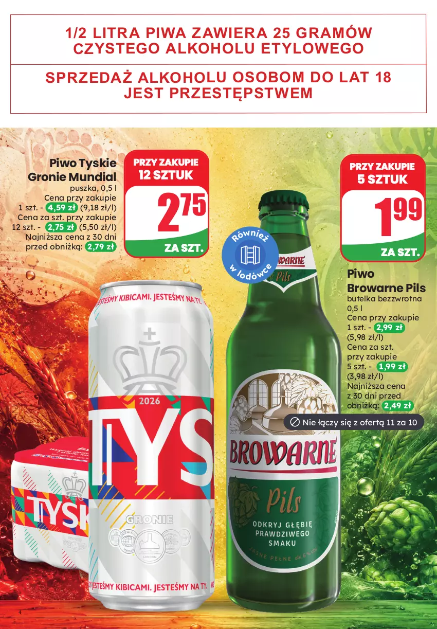 Gazetka promocyjna Dino - Katalog - Weekendowe Okazje - ważna 12.06 do 13.06.2026 - strona 4 - produkty: Gra, Piwa, Piwo, Tyskie