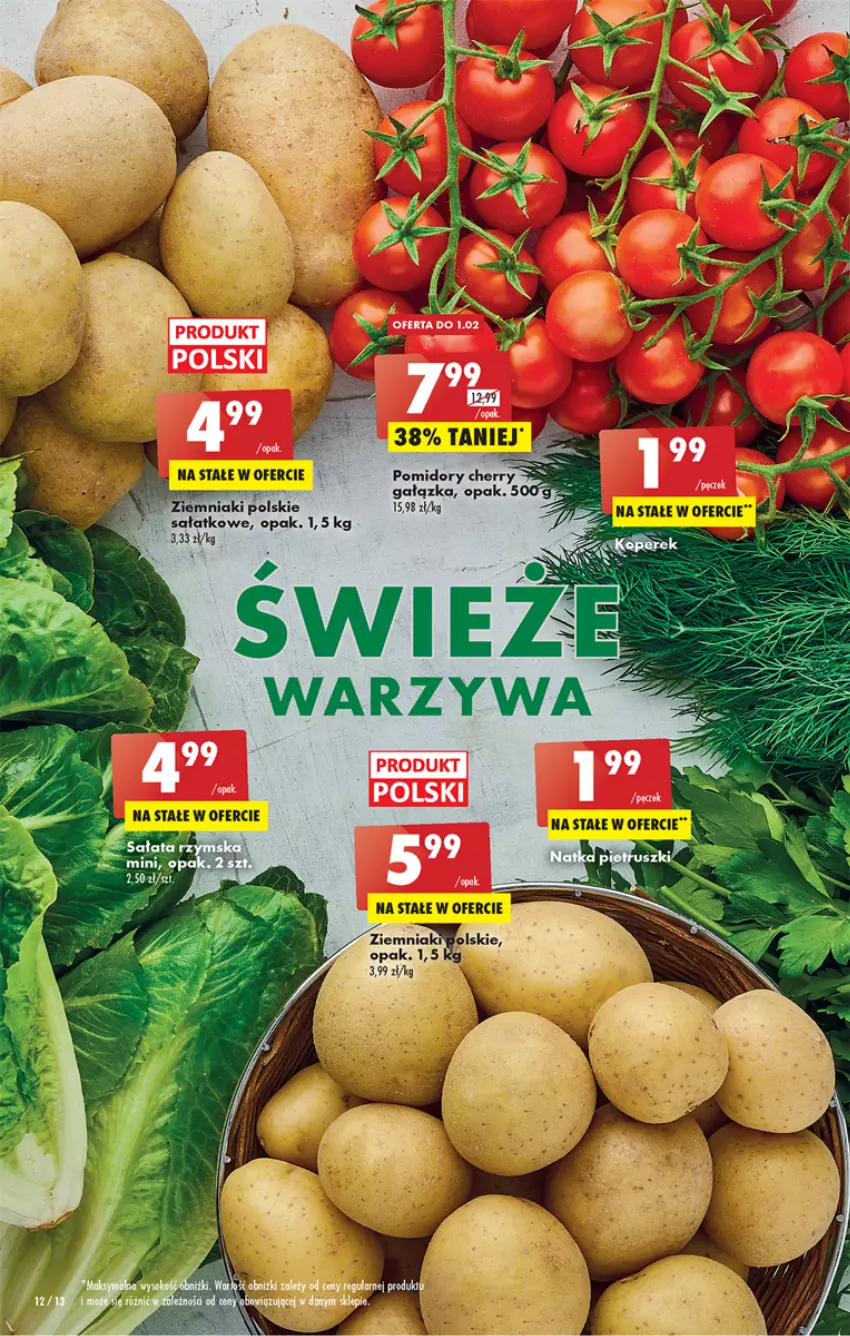 Gazetka promocyjna Biedronka - Gazetka - Biedronka.pl - ważna 30.01 do 04.02.2023 - strona 12 - produkty: Pomidory, Sałat, Ziemniaki