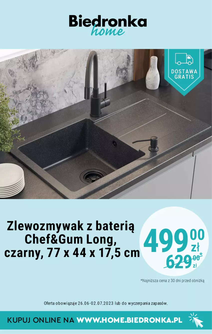 Gazetka promocyjna Biedronka - Biedronka Home - Gazetka - Biedronka.pl - ważna 26.06 do 09.07.2023 - strona 8 - produkty: Fa, Zlew, Zlewozmywak