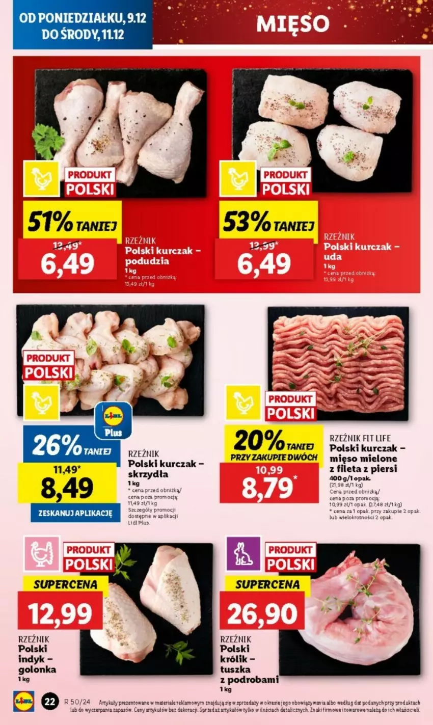 Gazetka promocyjna Lidl - ważna 09.12 do 24.12.2024 - strona 19 - produkty: Królik, Kurczak, Mięso, Mięso mielone