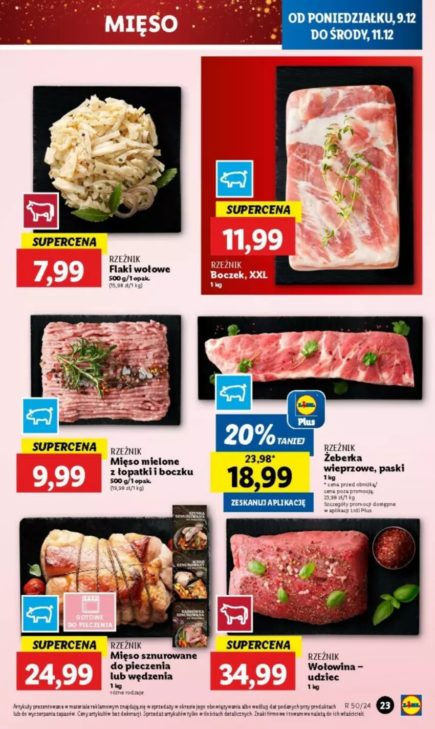 Gazetka promocyjna Lidl - ważna 09.12 do 24.12.2024 - strona 20 - produkty: Flaki, Flaki wołowe, Mięso, Mięso mielone, Piec, Wołowina