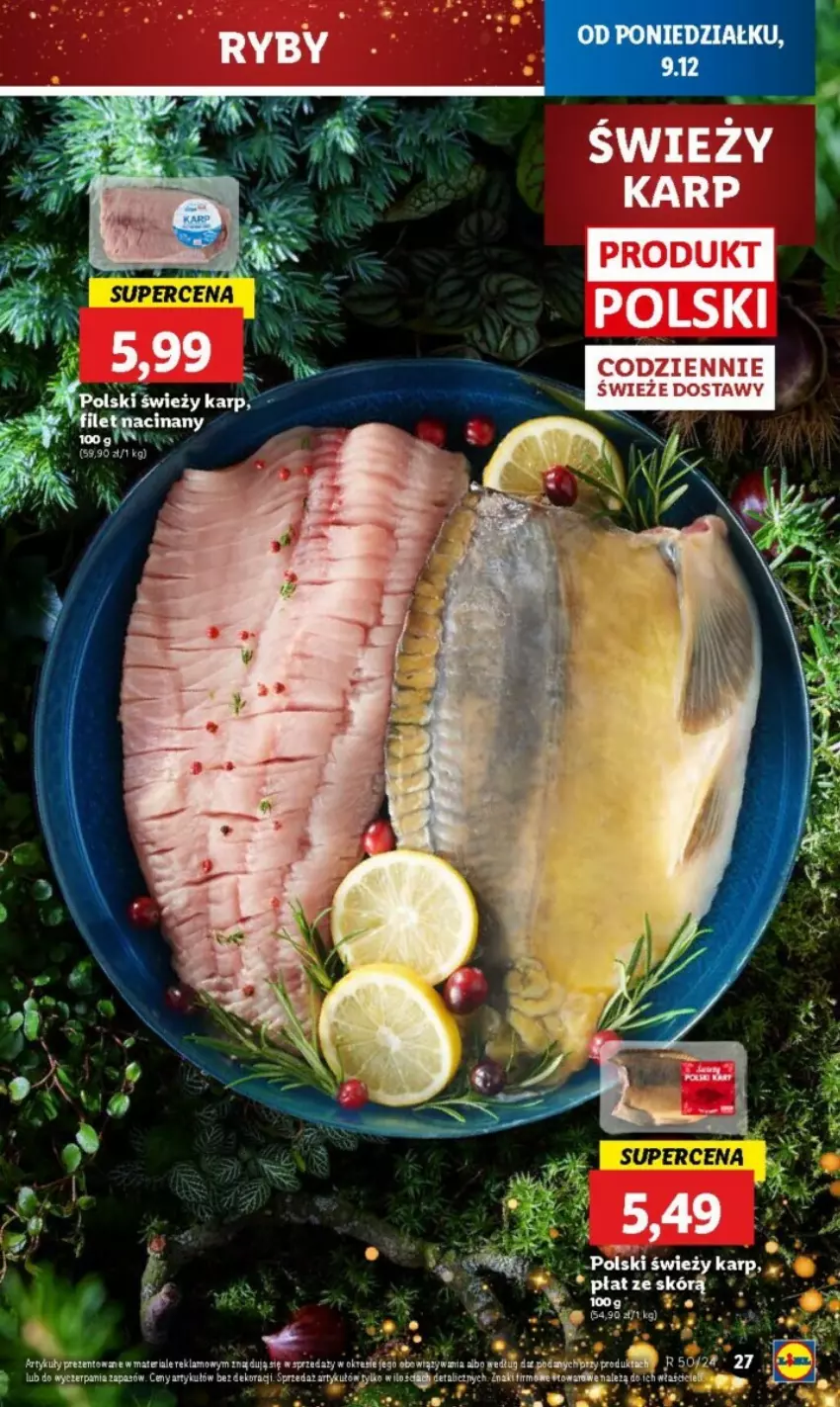 Gazetka promocyjna Lidl - ważna 09.12 do 24.12.2024 - strona 25 - produkty: Karp, Por