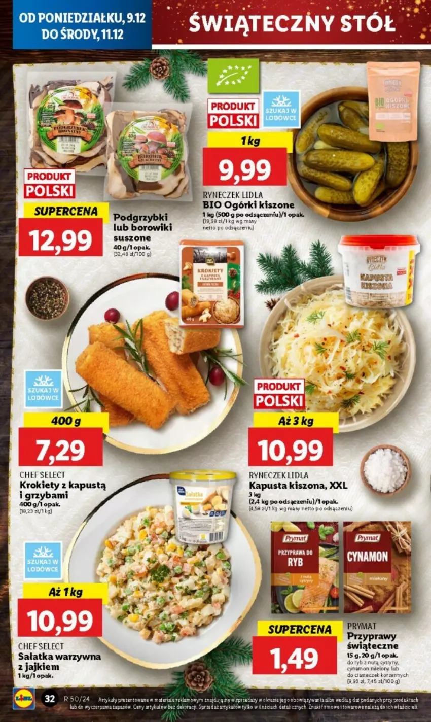 Gazetka promocyjna Lidl - ważna 09.12 do 24.12.2024 - strona 30 - produkty: Borowiki, Cytryny, Kapustą, Krokiety, Podgrzybki, Sałat, Sałatka, Sałatka warzywna