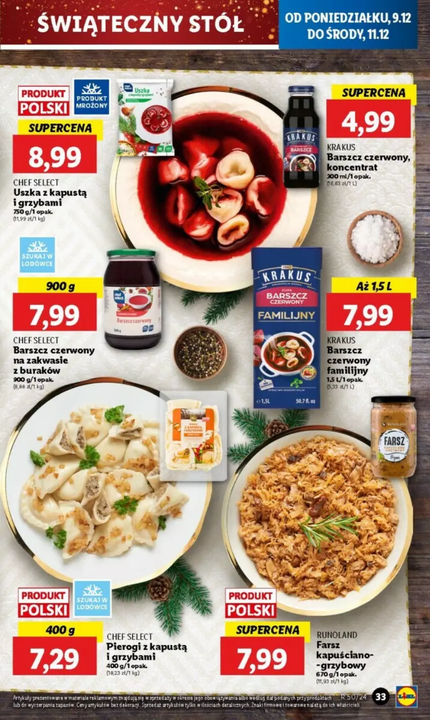 Gazetka promocyjna Lidl - ważna 09.12 do 24.12.2024 - strona 31 - produkty: Kapustą, Krakus, Pierogi