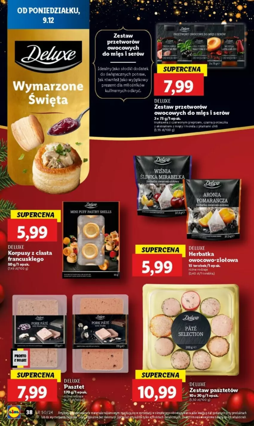 Gazetka promocyjna Lidl - ważna 09.12 do 24.12.2024 - strona 37 - produkty: Korpusy, Morela, Pasztet, Pieprz, Por, Puf, Ser, Torebka