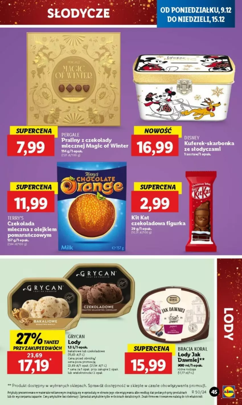 Gazetka promocyjna Lidl - ważna 09.12 do 24.12.2024 - strona 44 - produkty: Gry, Lody