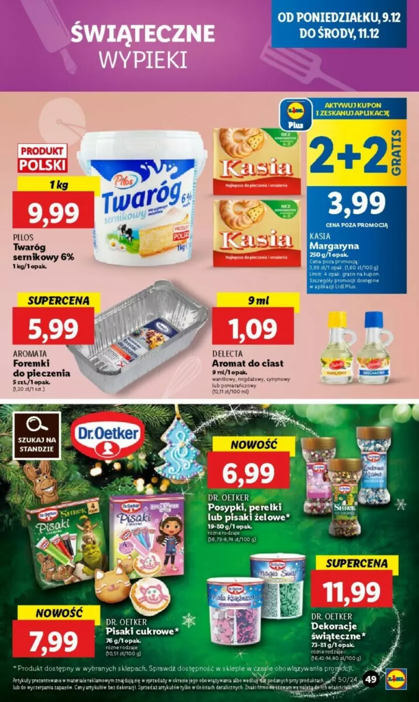 Gazetka promocyjna Lidl - ważna 09.12 do 24.12.2024 - strona 49 - produkty: Delecta, Dr. Oetker, Foremki, Kasia, Piec, Pilos, Ser, Twaróg