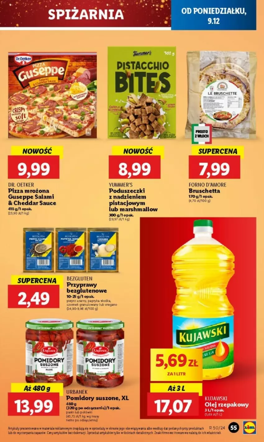 Gazetka promocyjna Lidl - ważna 09.12 do 24.12.2024 - strona 55 - produkty: Cheddar, Czosnek, Czosnek granulowany, Dr. Oetker, Gra, HP, Mars, Papryka, Papryka słodka, Pieprz, Pizza, Pomidory, Salami