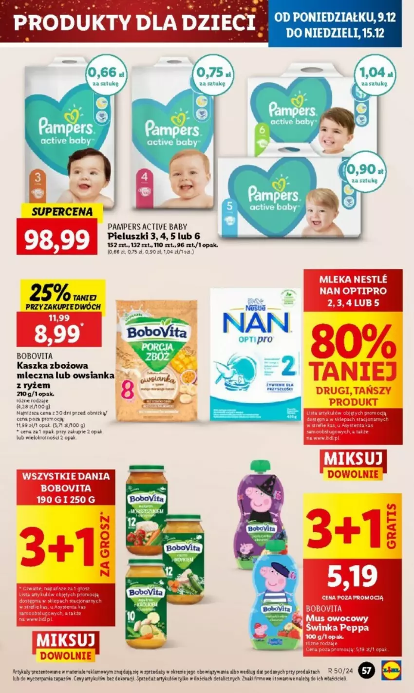 Gazetka promocyjna Lidl - ważna 09.12 do 24.12.2024 - strona 60 - produkty: BoboVita, Inka, NAN Optipro, Okno, Pampers