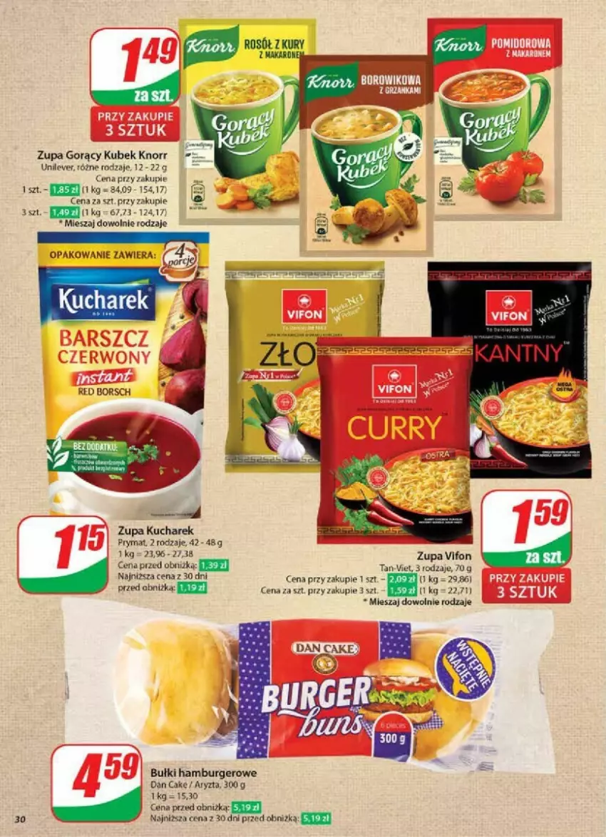 Gazetka promocyjna Dino - ważna 15.01 do 21.01.2025 - strona 24 - produkty: Burger, Dan Cake, Hamburger, Knorr, Kubek, Kucharek, Prymat, Rosół, Zupa