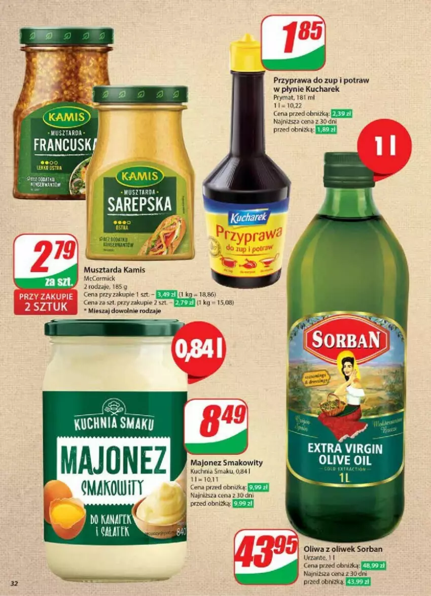 Gazetka promocyjna Dino - ważna 15.01 do 21.01.2025 - strona 26 - produkty: Gin, Kamis, Kucharek, Kuchnia, Majonez, Mus, Musztarda, Oliwa, Oliwa z oliwek, Prymat, Rama, Ser