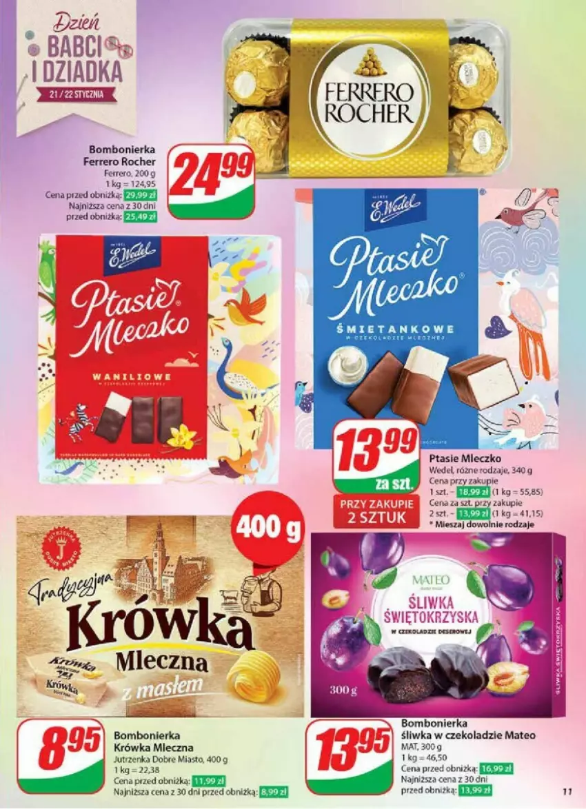 Gazetka promocyjna Dino - ważna 15.01 do 21.01.2025 - strona 3 - produkty: Ferrero, Ferrero Rocher, Jutrzenka, Mleczko, Ptasie mleczko, Sos