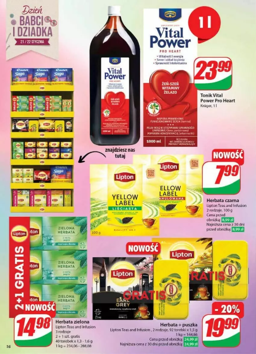 Gazetka promocyjna Dino - ważna 15.01 do 21.01.2025 - strona 8 - produkty: Fusion, Gra, Herbata, Herbata czarna, Intel, Lipton, Ser, Tonik