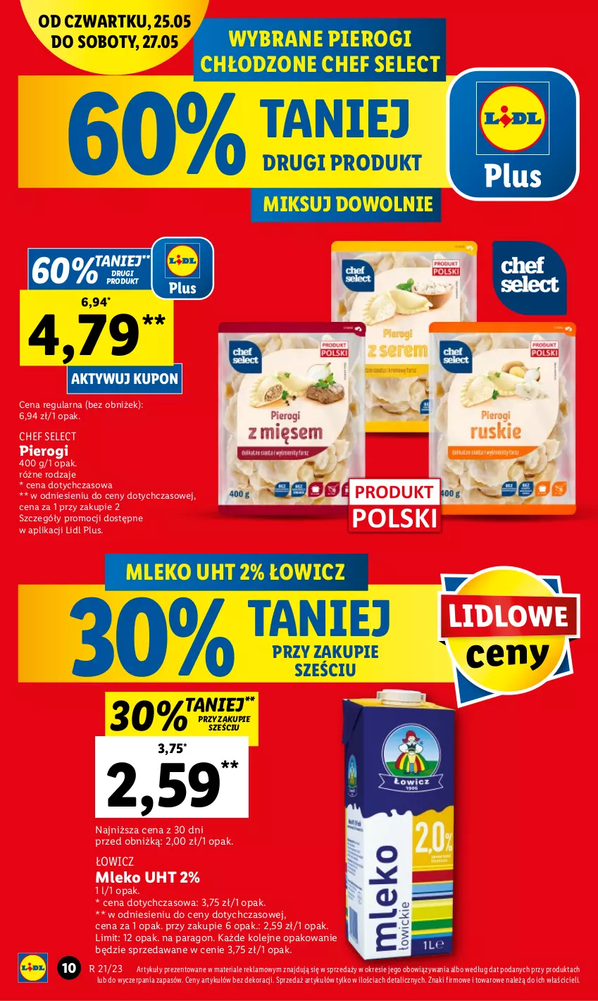 Gazetka promocyjna Lidl - GAZETKA - ważna 25.05 do 27.05.2023 - strona 10 - produkty: Mleko, Olej, Pierogi