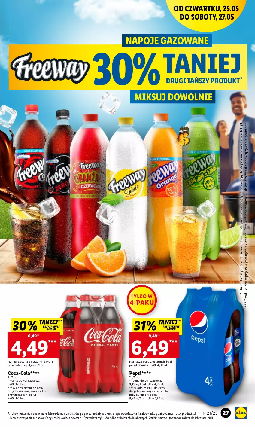 Gazetka promocyjna Lidl - GAZETKA - ważna 25.05 do 27.05.2023 - strona 31 - produkty: Coca-Cola, Napoje, Pepsi