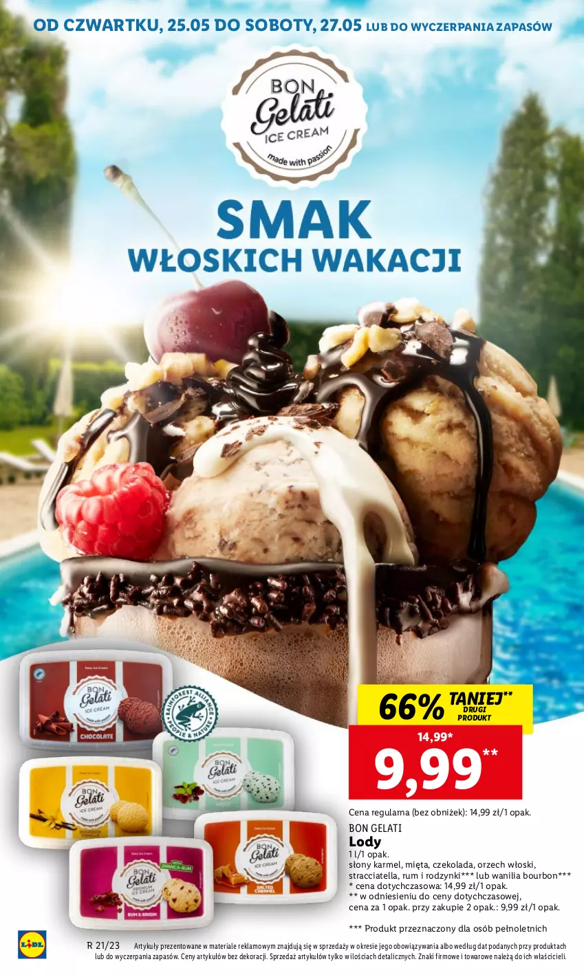 Gazetka promocyjna Lidl - GAZETKA - ważna 25.05 do 27.05.2023 - strona 40 - produkty: Bourbon, Czekolada, Lody, Mięta, Rodzynki, Rum