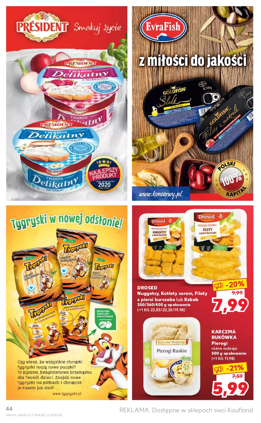 Gazetka promocyjna Kaufland - OFERTA TYGODNIA - ważna 15.04 do 21.04.2021 - strona 44 - produkty: Kebab, Kotlet, Kurczak, Pierogi, Ser