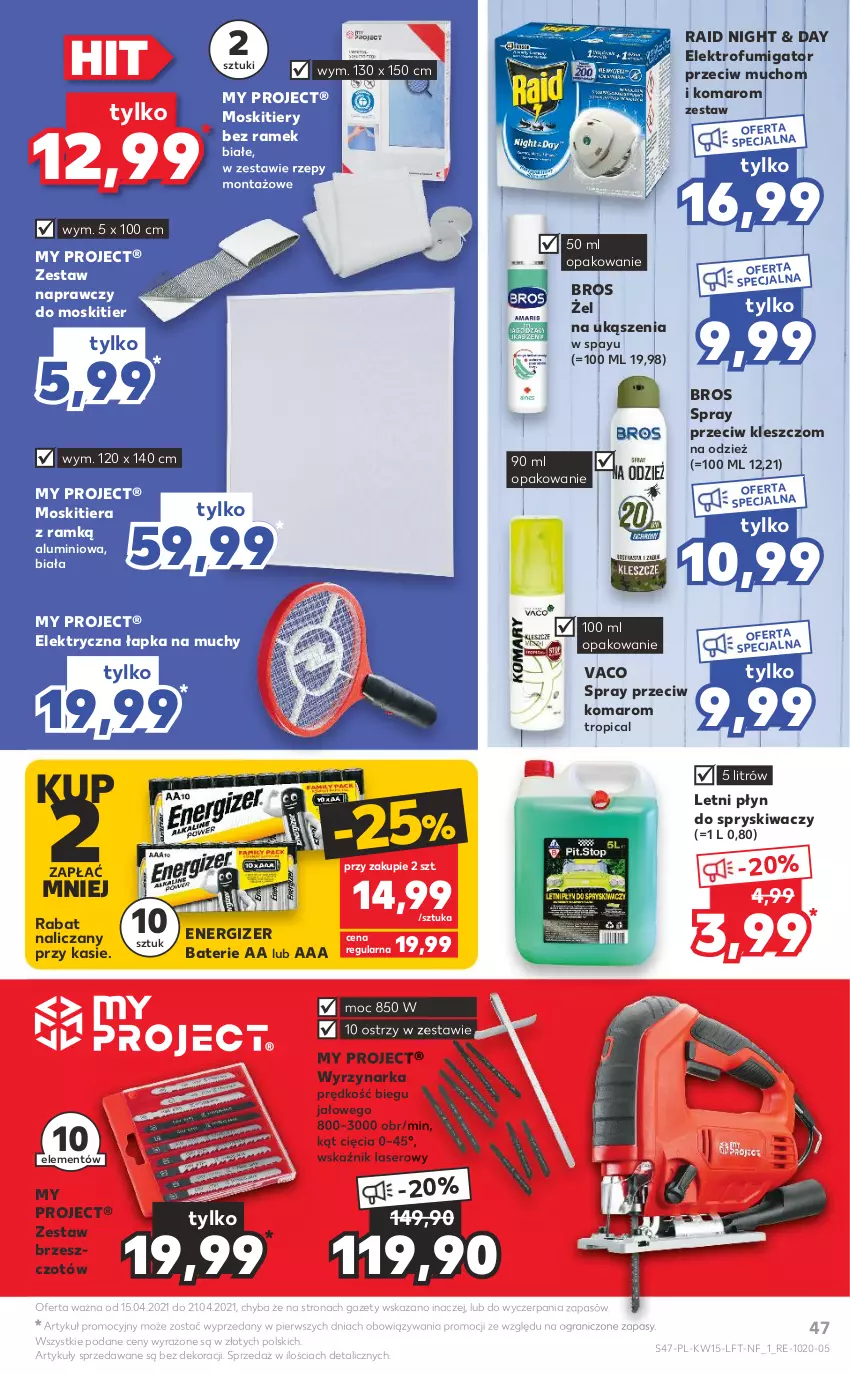 Gazetka promocyjna Kaufland - OFERTA TYGODNIA - ważna 15.04 do 21.04.2021 - strona 47 - produkty: Energizer, Gra, Płyn do spryskiwaczy, Ser, Tropical, Wyrzynarka