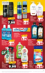 Gazetka promocyjna Kaufland - OFERTA TYGODNIA - Gazetka - ważna od 21.04 do 21.04.2021 - strona 13 - produkty: Mydło w płynie, Pur, Cif, Do mycia naczyń, Płyn do płukania jamy ustnej, Spray do czyszczenia, Aquafresh, Dezodorant, Proszek do prania, Pasta do zębów, Płyn do mycia naczyń, Dove, Płyn do płukania, Szampon, Gillette, Płyn do mycia, Odżywka, Mydło, Bryza